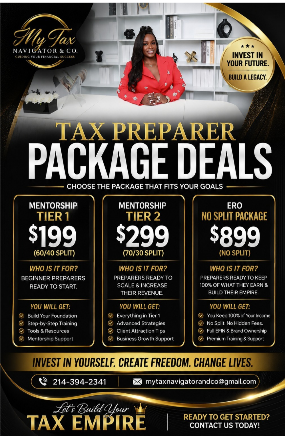 Tax Navigator & Co — Invest in Your Mindset promotional graphic